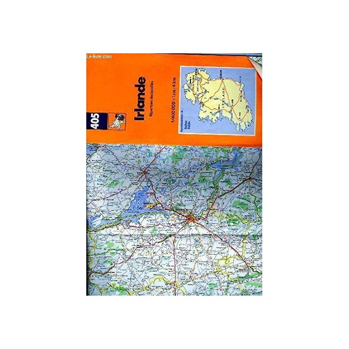 Irlande Répertoire des localités. 1 : 400 000 - 1 cm : 4 km.